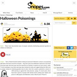 Poisoned Halloween Candy : snopes.com