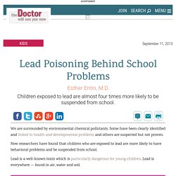 Lead Poisoning Behind School Problems