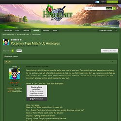 Pokemon Type Match Up Analogies - Forum Games - Hyrule.net Forums