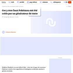 Ces 3 000 faux Pokémon ont été créés par un générateur de texte