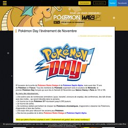 Pokémon Day l'événement de Novembre