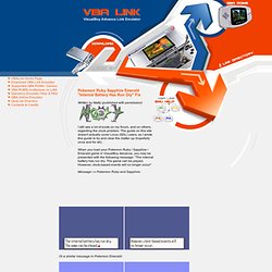 Pokemon Emerald Internal Battery Has Run Dry