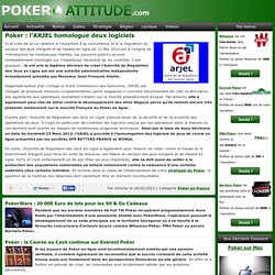 Poker : l'ARJEL homologue deux logiciels