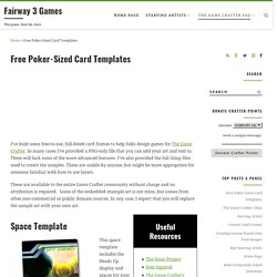 Free Poker-Sized Card Templates – Fairway 3 Games