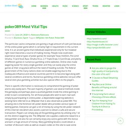 poker389 Most Vital Tips