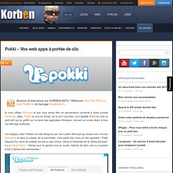 Pokki - Vos web apps à portée de clic « Korben Korben