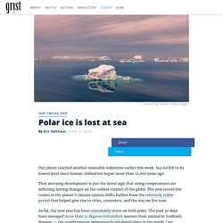Polar ice is lost at sea