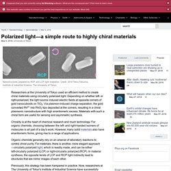 Polarized light—a simple route to highly chiral materials