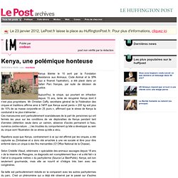 Kenya, une polémique honteuse - codean sur LePost.fr