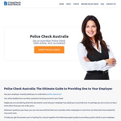 Police Check Australia Online