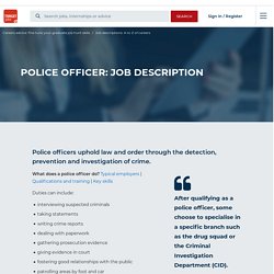 Police officer: job description