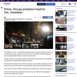 Police, Occupy protesters head for Ore. showdown