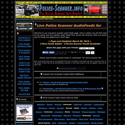 Live Police Scanners Online for Many U.S. Cities!
