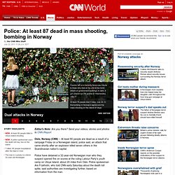 Giant blast hits government buildings in Oslo, Norway