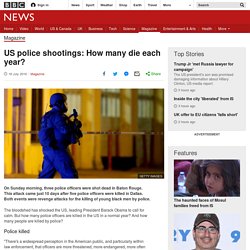 US police shootings: How many die each year?