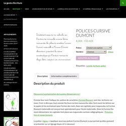 Police Cursive Dumont Maternelle