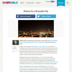 Policies for a Shareable City