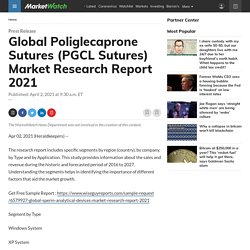 May 2021 Report on Global Poliglecaprone Sutures (PGCL Sutures) Market Overview, Size, Share and Trends 2021-2026