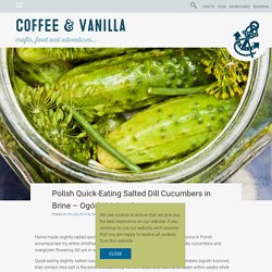 Polish Quick-Eating Salted Dill Cucumbers in Brine - Ogórki Małosolne » Coffee & Vanilla