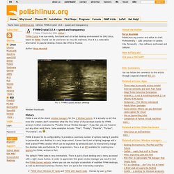 FVWM-Crystal 3.0.4 — speed and transparency