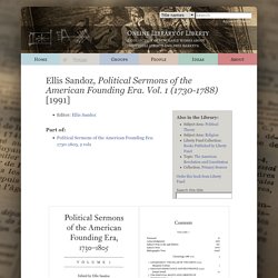 19: Abraham Keteltas, GOD ARISING AND PLEADING HIS PEOPLE'S CAUSE - Political Sermons of the American Founding Era. Vol. 1 (1730-1788)