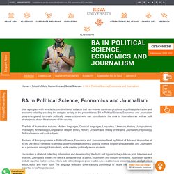 BA in Political Science, Economics and Journalism