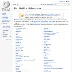 List of Political hip hop artists