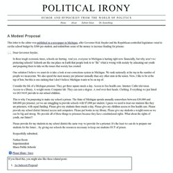 Political Irony & A Modest Proposal