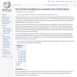 List of federal political sex scandals in the United States - Wikipedia