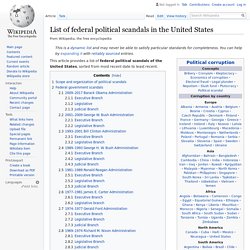 List of federal political scandals in the United States - Wikipedia