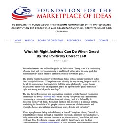 What Alt-Right Activists Can Do When Doxed By The Politically Correct Left — Foundation for the Marketplace of Ideas