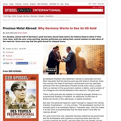 German Politicians Demand to See Gold in US Federal Reserve
