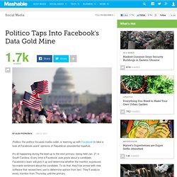 Politico Tapping Into Facebook's Data Gold Mine