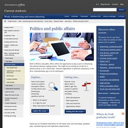Politics and public affairs - Student home, The University of York