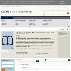 The Politics of Partition : The Politics of Partition Oxford Scholarship Online
