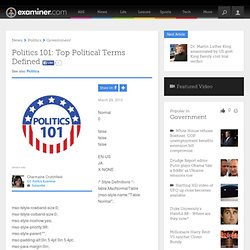 Politics 101: Top Political Terms Defined - Washington DC Politics