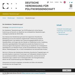Gewaltordnungen: DVPW - Deutsche Vereinigung für Politikwissenschaft