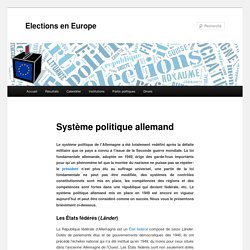 Système politique allemand - Elections en Europe