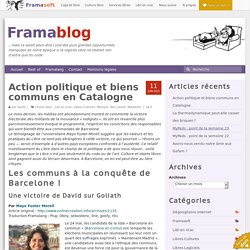 Action politique et biens communs en Catalogne