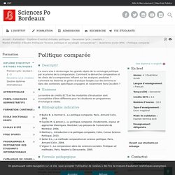 Politique comparée - Sciences Po Bordeaux