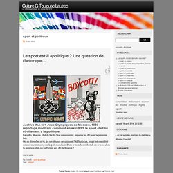 sport et politique - Culture G Toulouse Lautrec