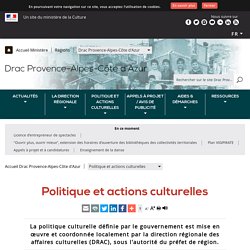 Politique et actions culturelles - Ministère de la Culture