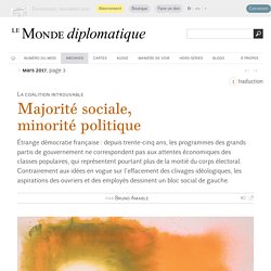 Majorité sociale, minorité politique, par Bruno Amable (Le Monde diplomatique, mars 2017)