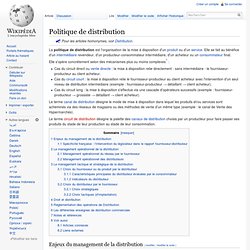 Politique de distribution