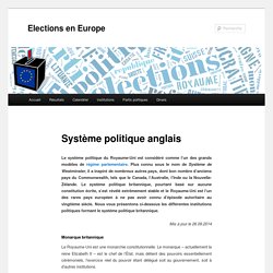 Système politique anglais - Elections en EuropeElections en Europe