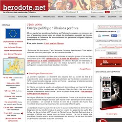 7 juin 2009 : illusions perdues de l'Europe politique