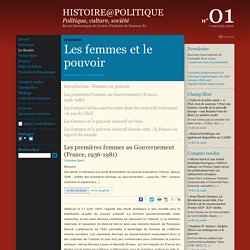 Histoire@Politique n°01 : Le dossier : Introduction : Femmes au pouvoir