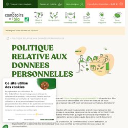 POLITIQUE RELATIVE AUX DONNEES PERSONNELLES