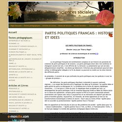 Partis politiques français : Histoire et idées