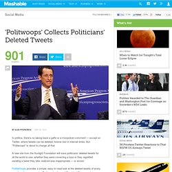 'Politwoops' Collects Politicians' Deleted Tweets